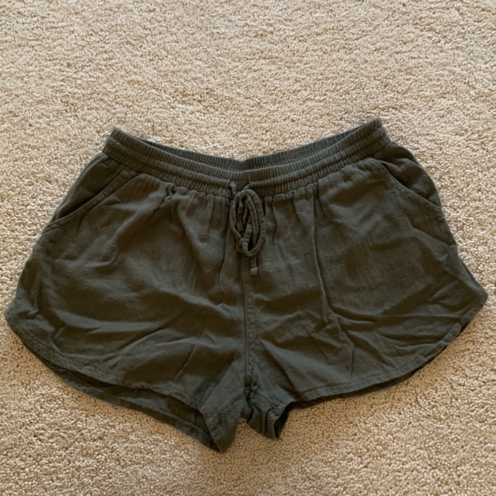 Olive green Universal Thread cotton/rayon shorts